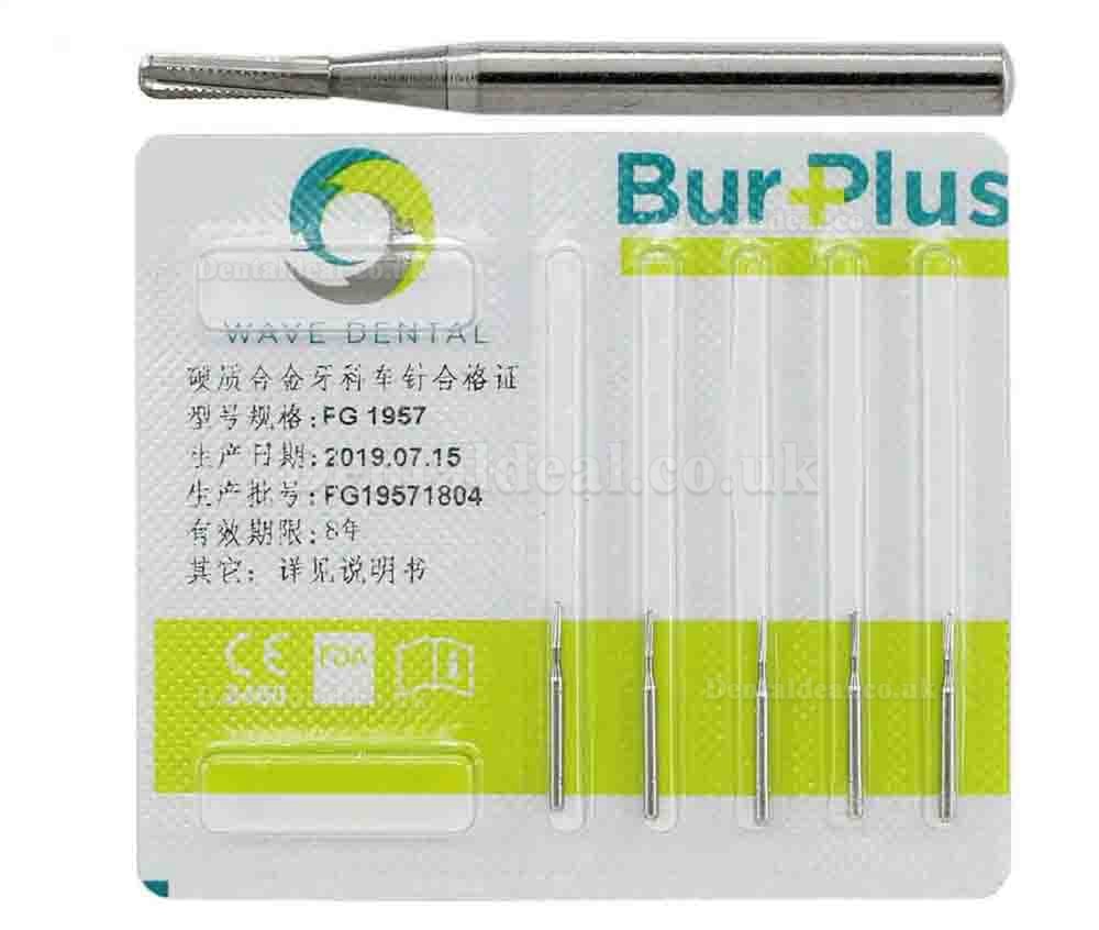 5Packs Wave Dental Carbide Bur Fits High Speed Handpiece Friction Grip 1557 1558 